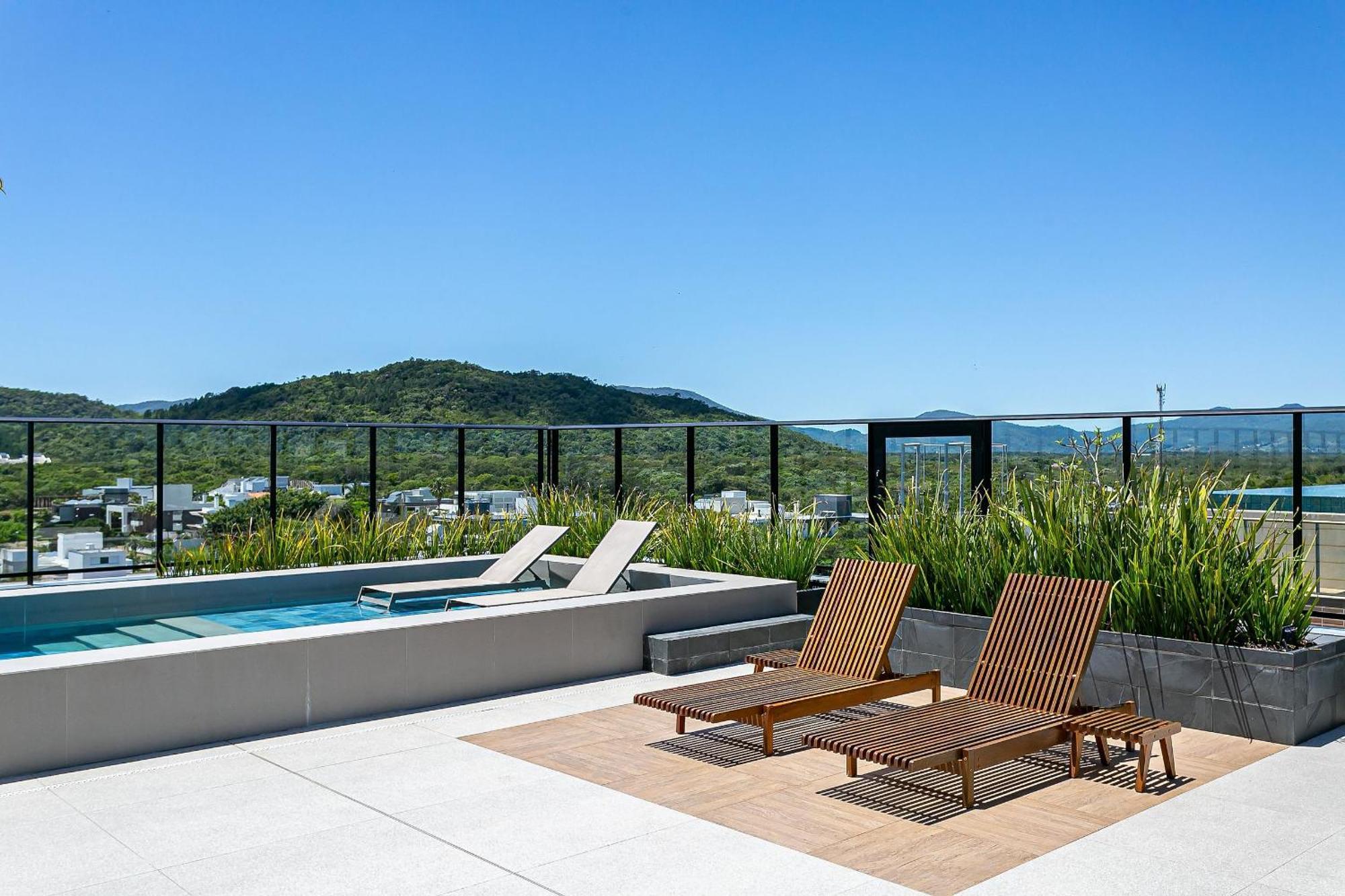 Wi-Fi 300Mb | Rooftop Com Piscina Em Jurere #Ja15 Florianopolis Exterior photo
